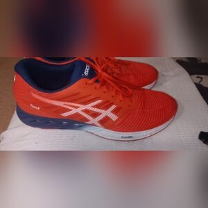 ASICS Red and Blue Running Shoes
